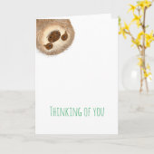 Stanley Sloth denkt an Ihre Karte (Gelbe Blume)