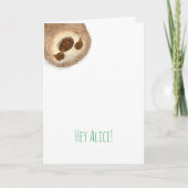 Stanley Sloth denkt an Ihre personalisierte Karte (Vorderseite)