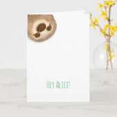 Stanley Sloth denkt an Ihre personalisierte Karte (Gelbe Blume)