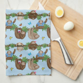 Stanley Sloth & Friends Blue Teetuch Geschirrtuch (Viertel Falte)