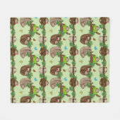 Stanley Sloth & Friends gemütliche grüne Fleece-De Fleecedecke (Vorderseite (Horizontal))