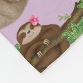 Stanley Sloth & friends gemütliche lila Fleecedeck Fleecedecke (Ecke)