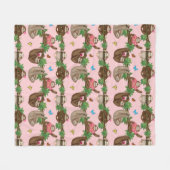 Stanley Sloth & Friends gemütliche, rosa Fleecedec Fleecedecke (Vorderseite (Horizontal))