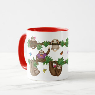 Stanley Sloth lila personalisierter Schleim Tasse