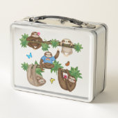 Stanley Sloth personalisiert Lunchbox (blau) (Rückseite)