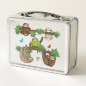 Stanley Sloth personalisierte Lunchbox (grün) (Rückseite)