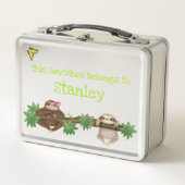 Stanley Sloth personalisierte Lunchbox (grün) (Vorderseite)