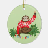 Stanley Sloth personalisierter Weihnachtsbaumschmu Keramik Ornament (Links)