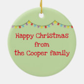 Stanley Sloth personalisierter Weihnachtsbaumschmu Keramik Ornament (Hinten)