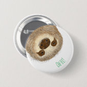Stanley sloth personalisiertes rundes Abzeichen Button (Vorne & Hinten)