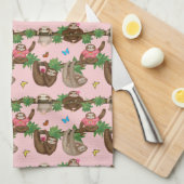 Stanley Sloth und Freunde rosa Teetüchern Geschirrtuch (Viertel Falte)