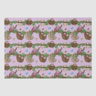 Stanley Sloth und Friends lila Papierpapier Seidenpapier
