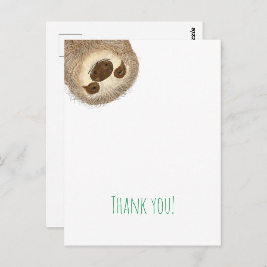 Stanley Sloth vielen Dank Postcard Postkarte (Vorne/Hinten)