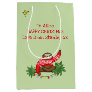 Stanley Sloth Weihnachtsgeschenk-Tasche Mittlere Geschenktüte