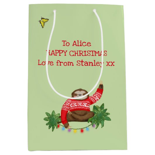 Stanley Sloth Weihnachtsgeschenk-Tasche Mittlere Geschenktüte (Vorderseite)