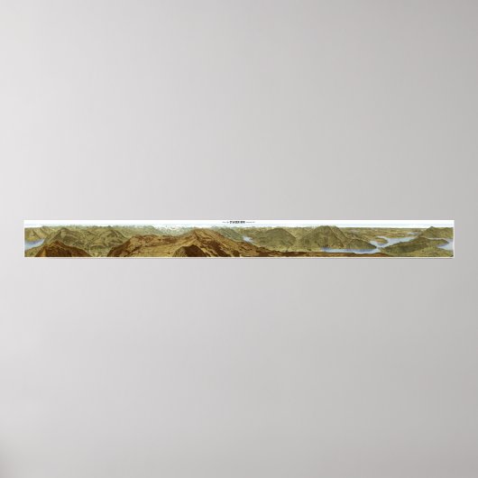 STANSERHORN Schweizer Alpen Panorama 360° Plakat (Vorne)