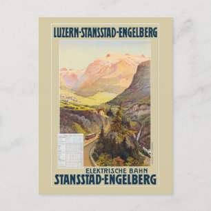 Stansstad-Engelberg Vintage Poster 1910 Postkarte