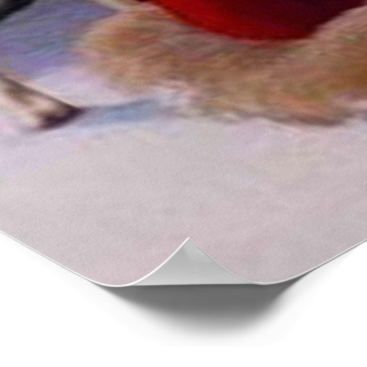 Stanta Claus und das Forest Scene Poster (Ecke)