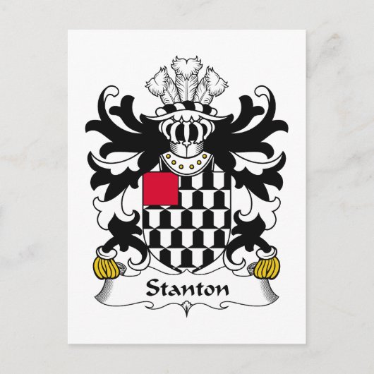 Stanton Familienwappen Postkarte (Vorderseite)