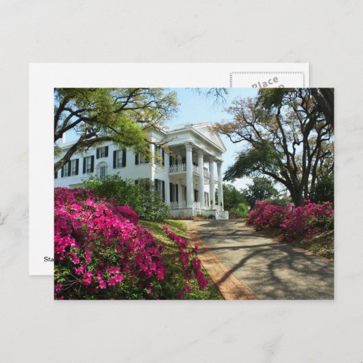 Stanton Hall - Spring in Natchez, Mississippi Postkarte (Vorne/Hinten)