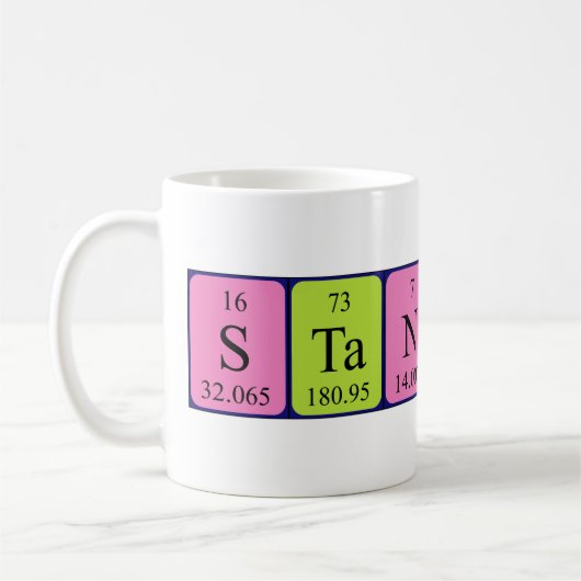 Stanton Periodenname Tasse (Links)
