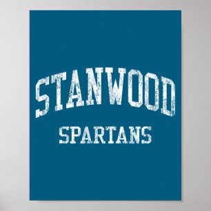 Stanwood High School HS Stanwood WA Vintage-Sport Poster