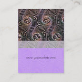 STANZKREISE UND WIRBEL Lila braun Abstrakt Visitenkarte (Rückseite)