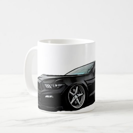 Stanzschwarz Mustang S550 Kaffeetasse (Vorderseite Links)
