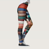 Stapel alter Bücher Bibliothek Leggings (Rechts)