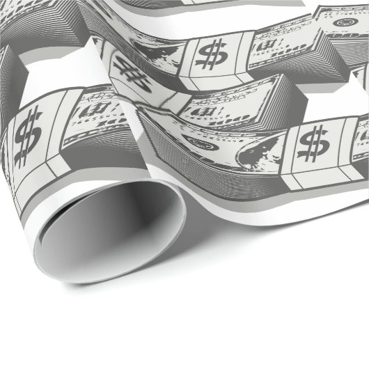 Stapel Bargeld Geschenkpapier (Rolleneckpunkt)