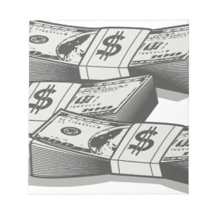 Stapel Bargeld Notizblock