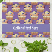 Stapel Blueberry-Aroma-Muffins mit eigenem Text Geschirrtuch (Gefaltet)