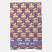 Stapel Blueberry-Aroma-Muffins mit eigenem Text Geschirrtuch (Vertikal)