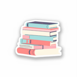 Stapel Bücher Aufkleber