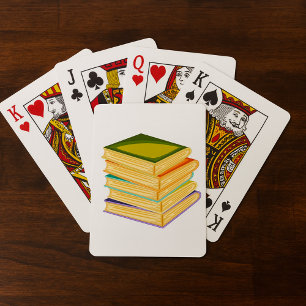 Stapel Bücher Bücherliebhaber Kunst und Lesen  Spielkarten