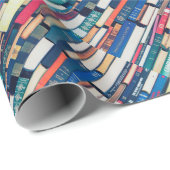 Stapel Bücher Geschenkpapier (Rolleneckpunkt)