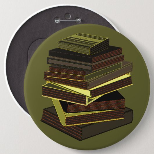 Stapel Bücher - Grün Button (Vorne & Hinten)