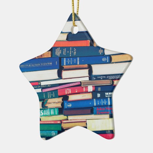 Stapel Bücher Keramikornament (Links)