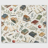Stapel Bücher Lehrer Geschenkverpackungspapier Geschenkpapier (Flach)