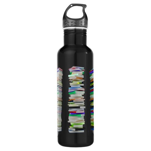 Stapel Bücher Trinkflasche (Vorderseite)