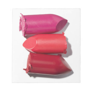 Stapel defekter Lippenstift Notizblock