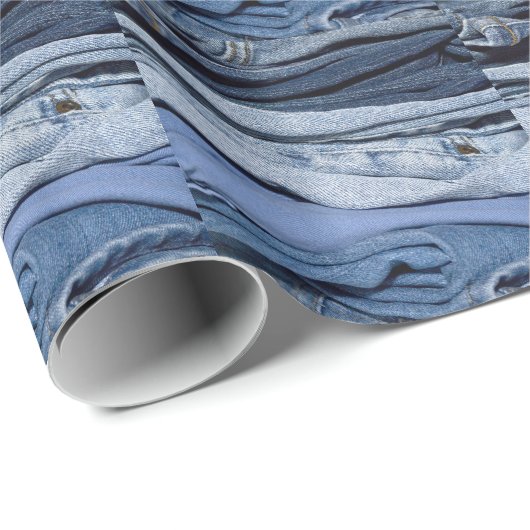 Stapel Denimjeans Geschenkpapier (Rolleneckpunkt)
