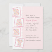 Stapel der Baby-Block-Duschen-Einladung Einladung (Vorderseite)