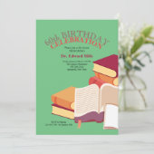 Stapel der Buch-Einladung Einladung (Stehend Vorderseite)