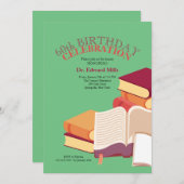 Stapel der Buch-Einladung Einladung (Vorne/Hinten)