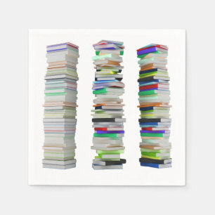 Stapel der Buch-Papierservietten Serviette