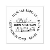Stapel des Buchzeichens "Runde Bücher" Permastempel (Design)
