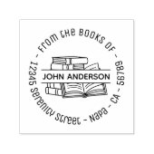 Stapel des Buchzeichens "Runde Bücher" Permastempel (Design)