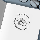 Stapel des Buchzeichens "Runde Bücher" Permastempel