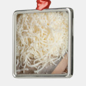 Stapel des frischen Mozzarellakäses Silbernes Ornament (Links)